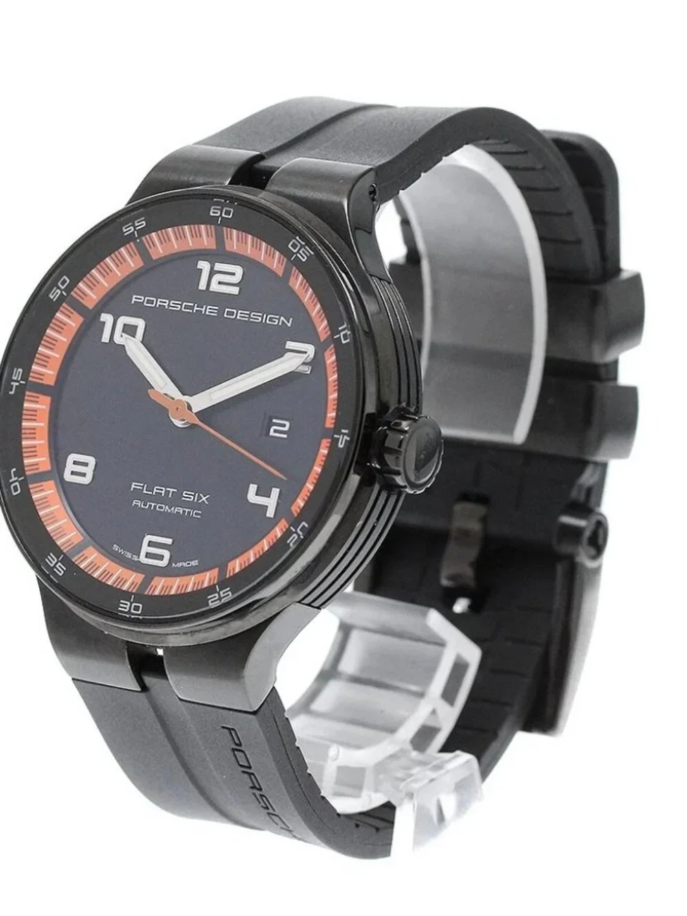 Porsche Design Flat Six P6350 6350.43 Date black Dial Automatic Men's_970948